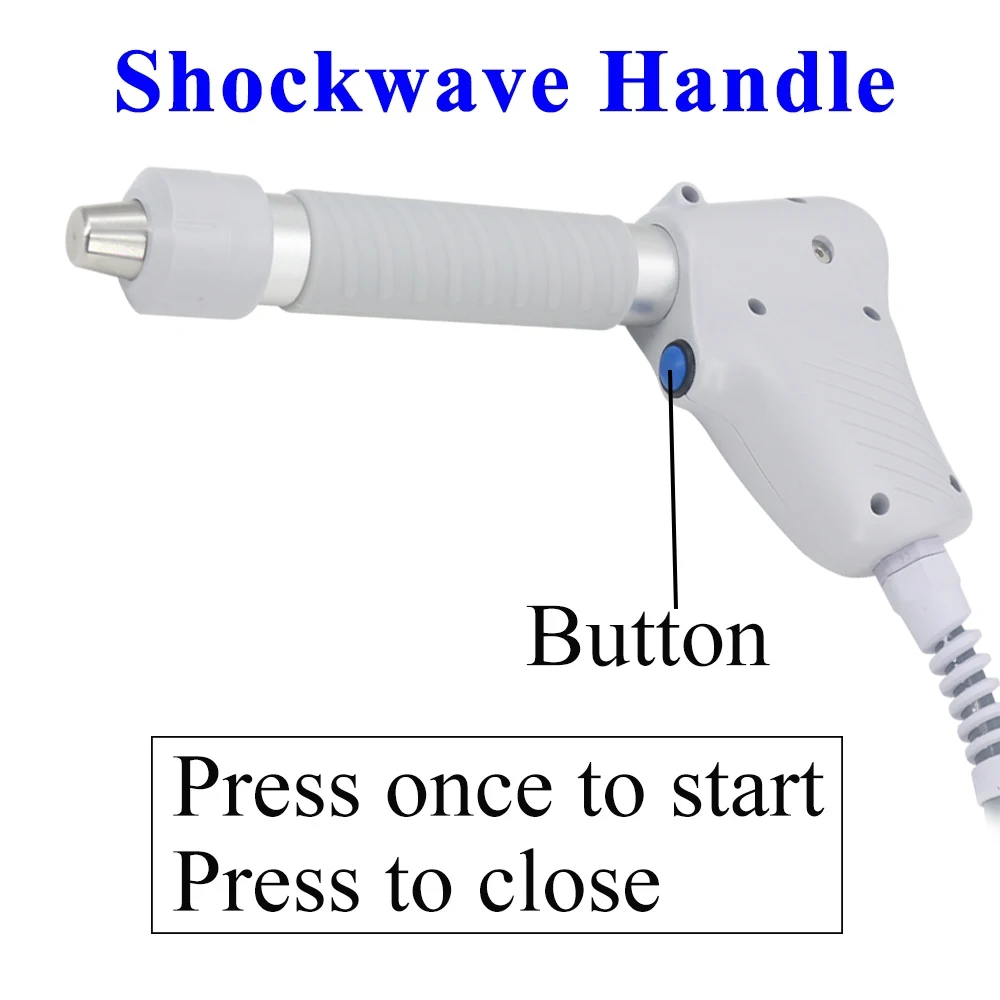 12Bar Pneumatic Shockwave Therapy Machine Deep Massage Relieve Pain Physiotherapy Spinal Correction Gun 2 in1 Shockwave
