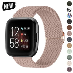 Strap for Fitbit Versa3 4 Band Braided Solo Loop Adjustable Wristband Bracelet for Fitbit Versa Sense/Sense2 Sports Watchband