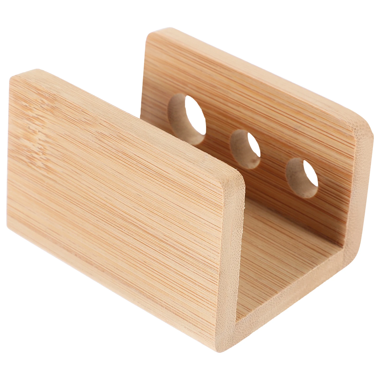 

Bamboo Electric Toothbrush Holder 3-Hole Countertop Organizer Desktop Toothbrush Stand Bathroom Multi-Grid Storage Rack Makeup