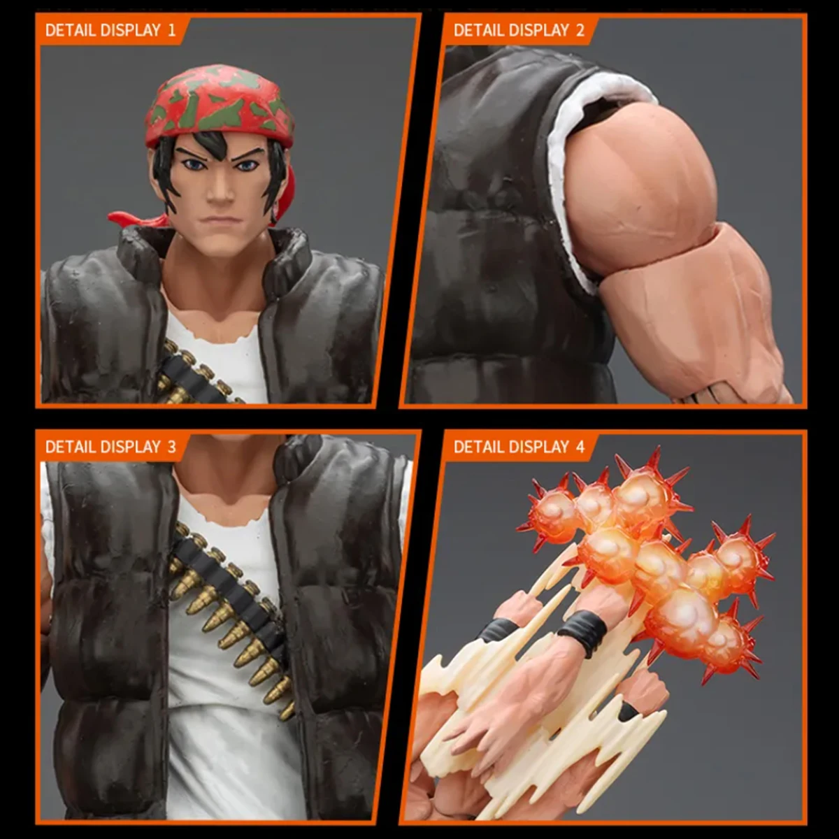 JOYTOY SNK Figurka Akcji 1/18 KOF'98UM Ikari Warriors Team Anime Figurka Leona Heidern/Ralf Jones/Clark Still Model Statua Zabawka