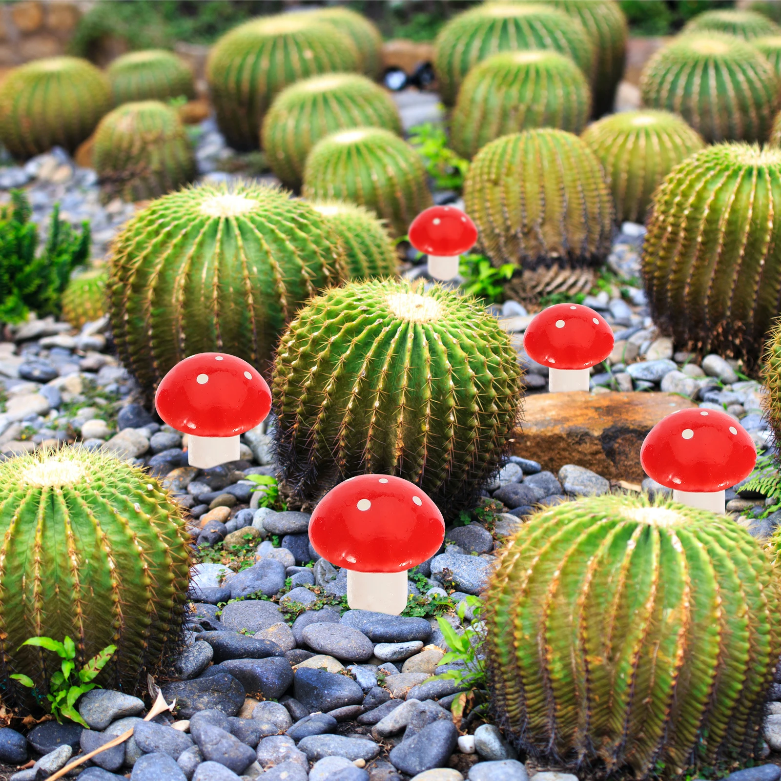 

60pcs Mushroom Decor Accessories Simulated Foam Mini Mushrooms Bonsai Tabletop Micro L Mini Garden Props