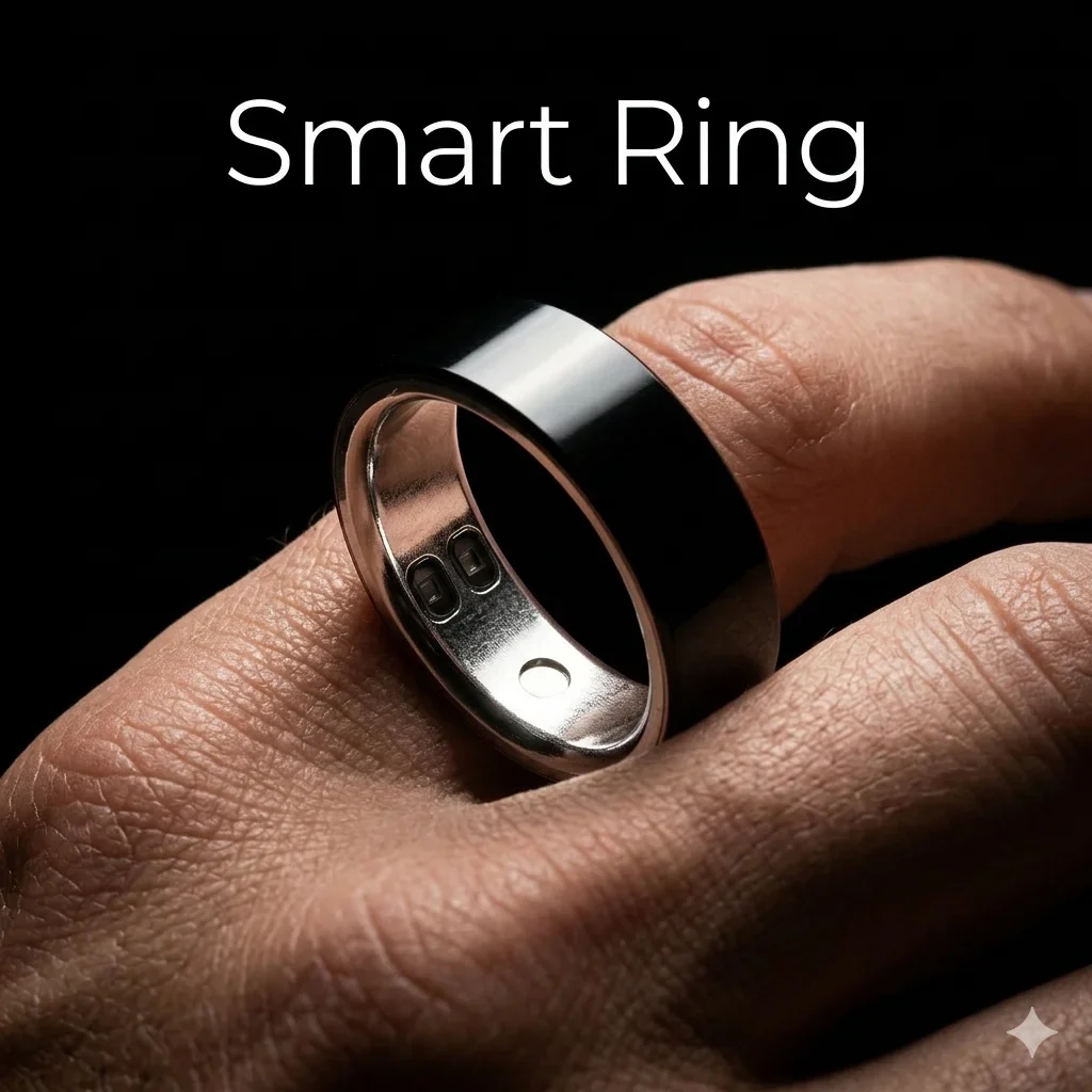 

QINO R66 Smart Ring Health & Sleep Tracker, Fitness Monitor, Vibration Reminder, No App Fee, 6-Day Battery, Stress/Temp Care