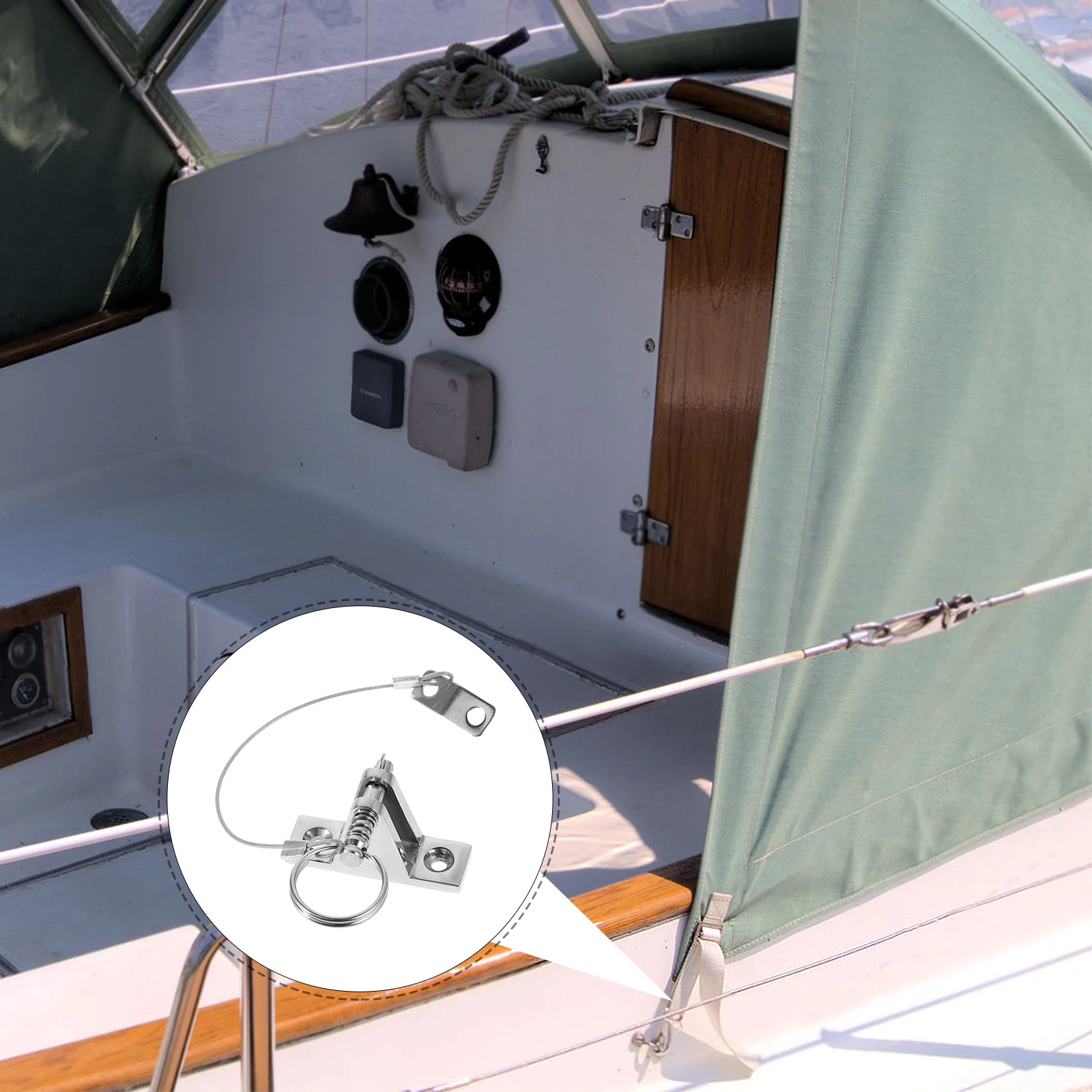 

Awning Accessories Marine Grade Stainless Steel Adjustable Boat Hinge Replacement Parts Bimini Top Quick Release Hardware Deck