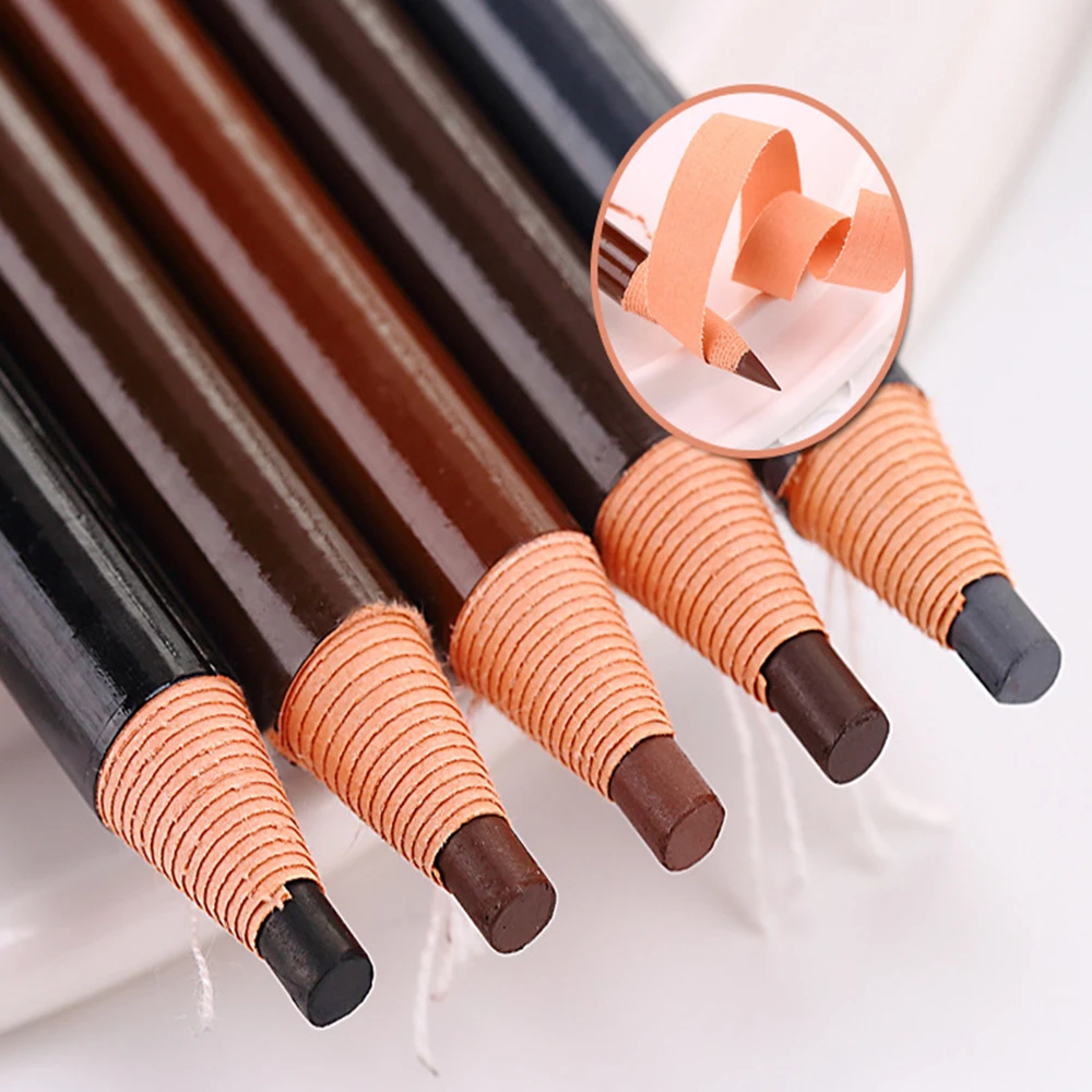 6 Colors Eyebrow Pencil Colored Soft Cosmetic Art Permanent Makeup Waterproof Tattoo Long-lasting Easy Ware Eyebrow Pen