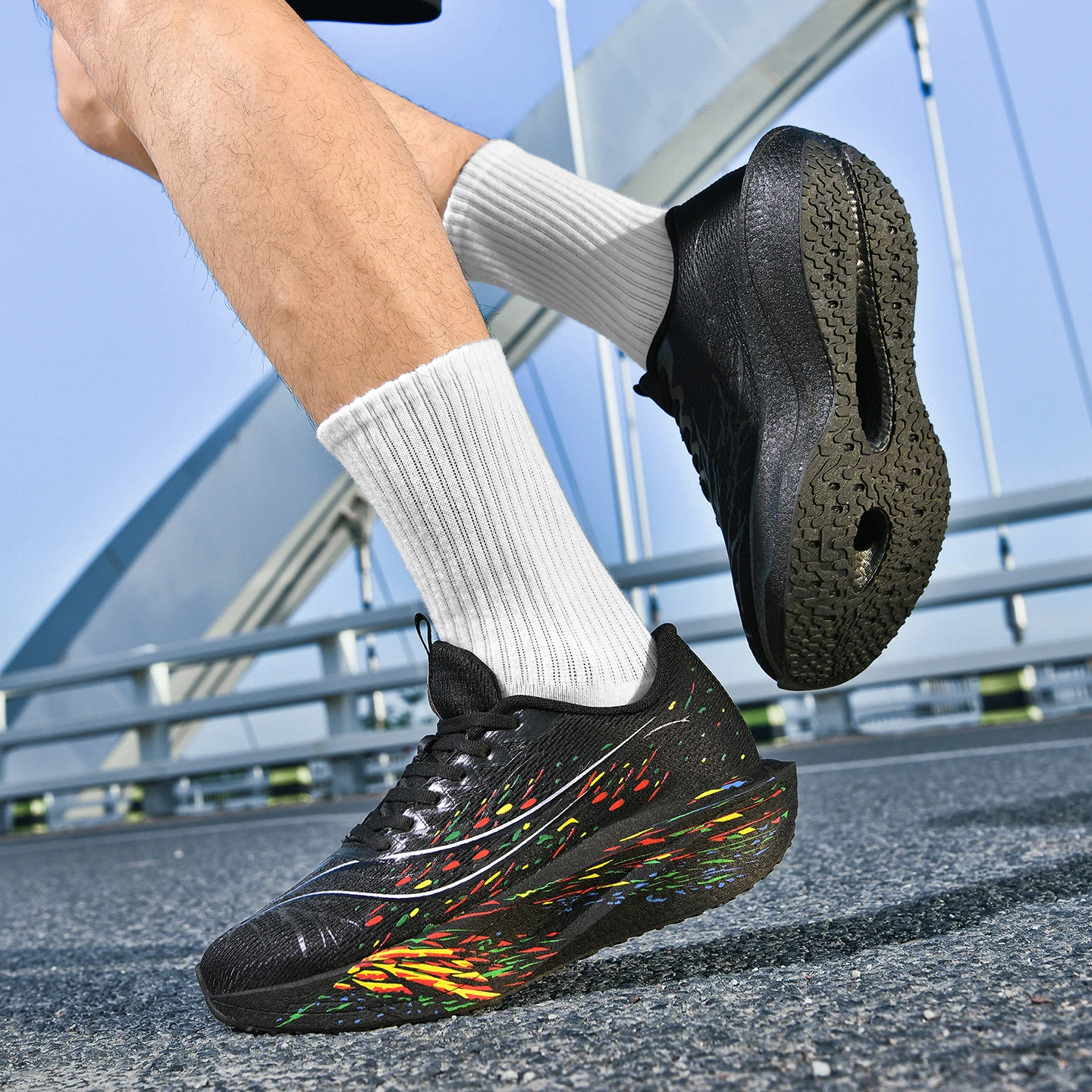 

Новые мужские повседневные кроссовки из углеродистой пластины для спортзала, студенческая спортивная обувь для бега для женщин, дышащая спортивная обувь для тенниса, черная