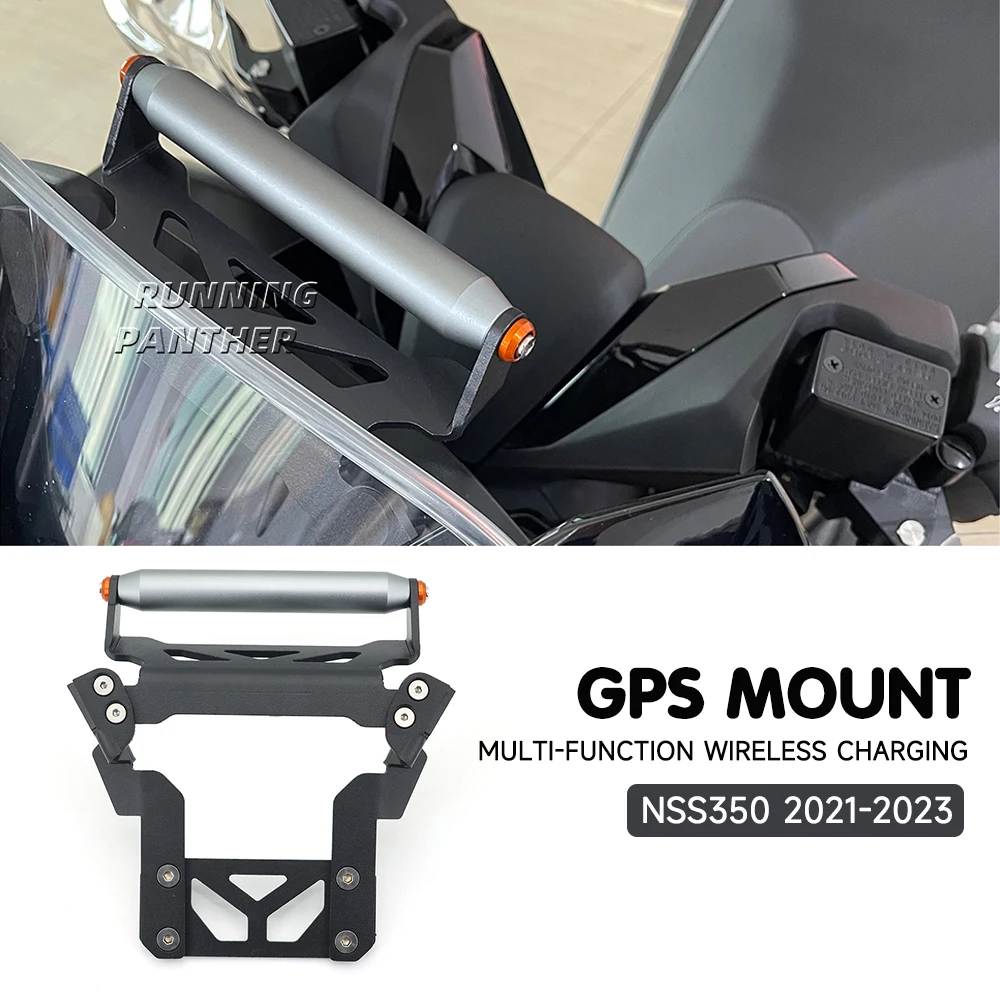 Motorcycle GPS Phone Navigation Bracket USB & Wireless Charger Holder Mount Stand Accessory For Honda NSS 350 NSS350 2021-2023