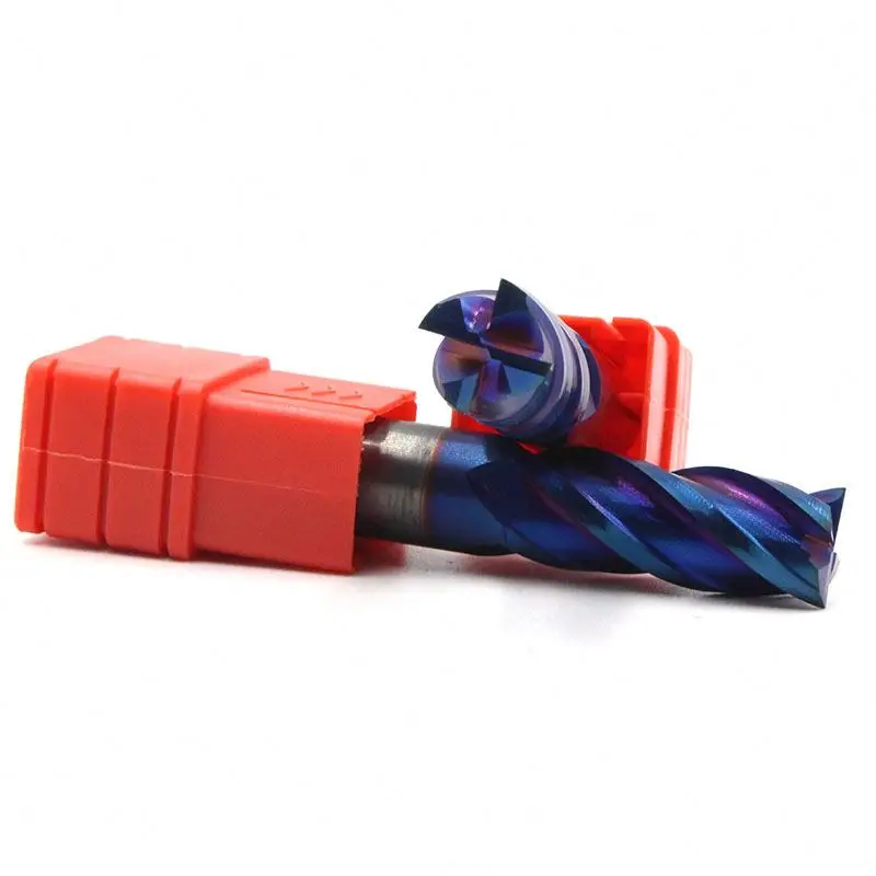 HRC65 Nano Blue Coated End Mill 12mm 4-Flute Solid Carbide Square End Milling Cutter