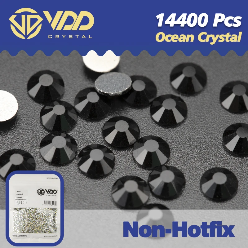 VDD 14400 Stuks Groothandel Hoge Kwaliteit Glas Kristal Steentjes Niet Hotfix Strass Plaksteen Diamant Nail Art DIY Craft Decoraties