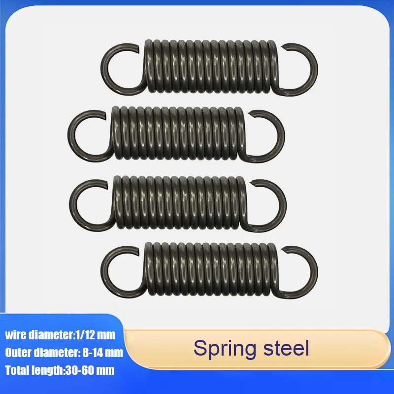 

Hooked Extension Tension Spring Hook-Type Tension Spring Open-Ended Fixed Tension Spring Diameter:1/1.2 mm Outer Diameter:8–14mm