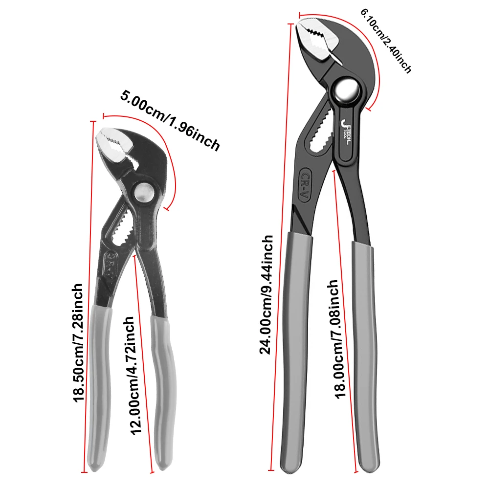 100mm Large Opening Quick-Release Plumbing Pliers Pipe Tube Wrench Water Pump Pliers Multi-function Water Pipe Clamp Pliers