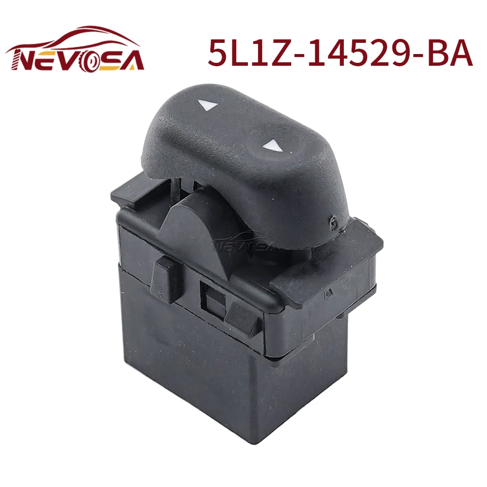 

NEVOSA 5L1Z-14529-BA Electric Auto Power Window Switch For 2002-2008 Ford F150 Expedition Lincoln Single Regulator Button 5Pins