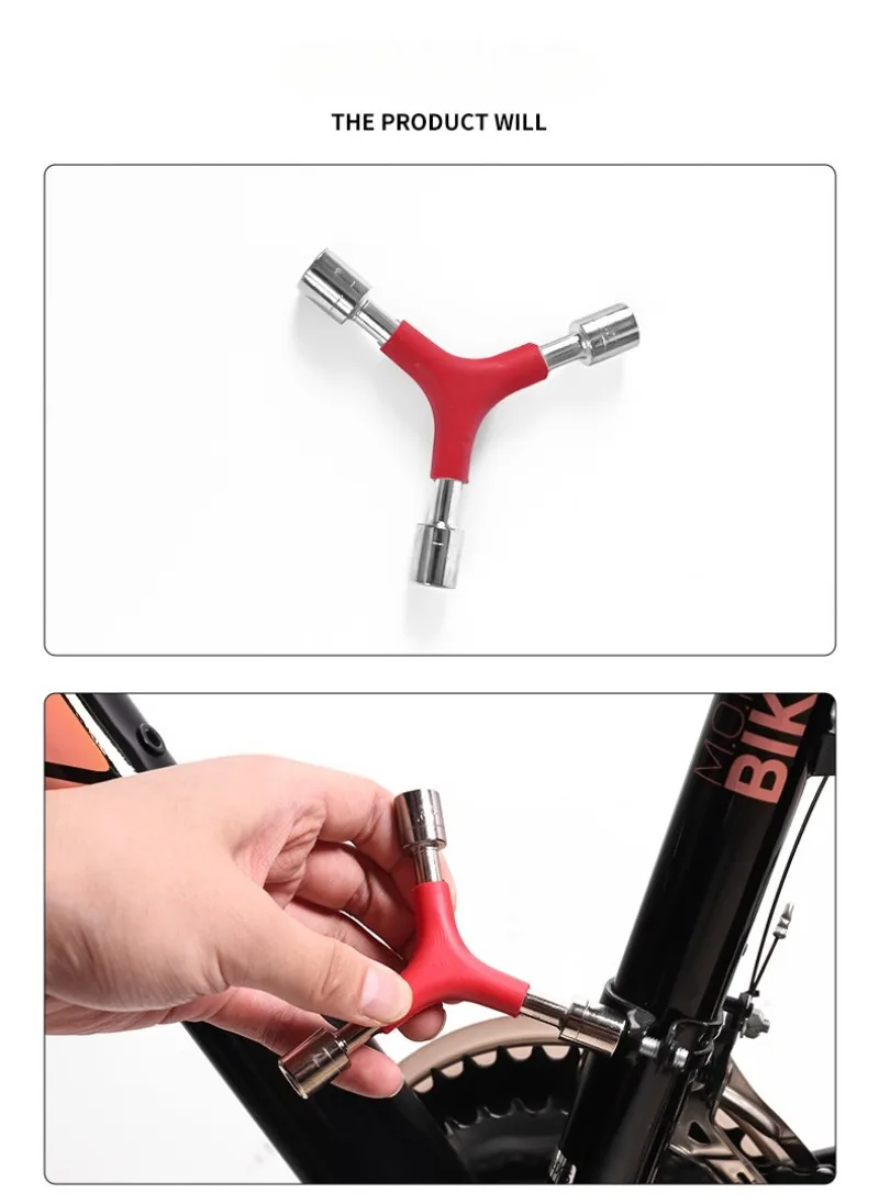1 Stück Y-förmiger Steckschlüssel Fahrrad-Inbusschlüssel Sechskantschlüssel 8/9/10mm 8/10/12mm MTB Rennrad Fahrrad-Sechskantschlüssel Werkzeuge – Detail 12