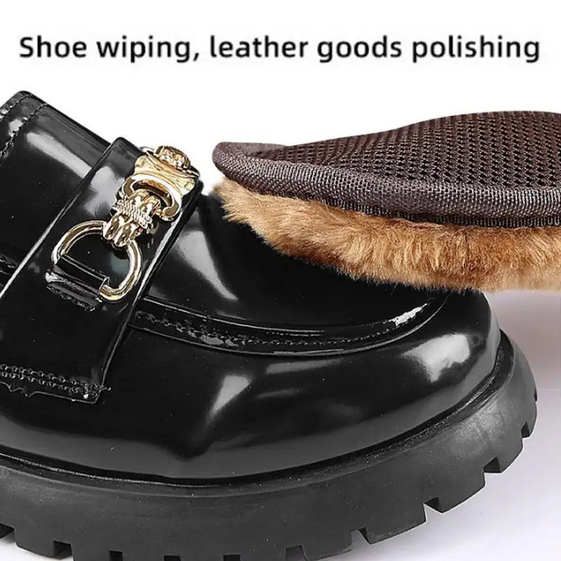 Leather shoe polishing gloves Polished Gloves Wipe Shoes Handbag Brushes Leather Care Car Wash Mitt Imitation Lambswool Gloves