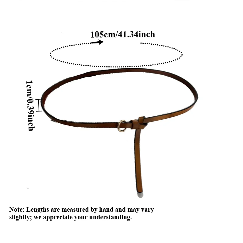 IF IFOND Fashionable Minimalist Versatile Women’s Thin Dress Belt Trendy Black Belt for Sweaters Jackets and Shirts