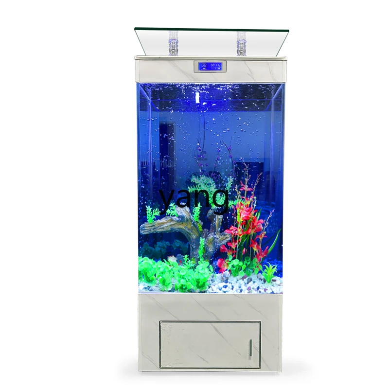 

LH water-free household living room floor-to-ceiling fish tank vertical back filter aquarium ultra-white glass
