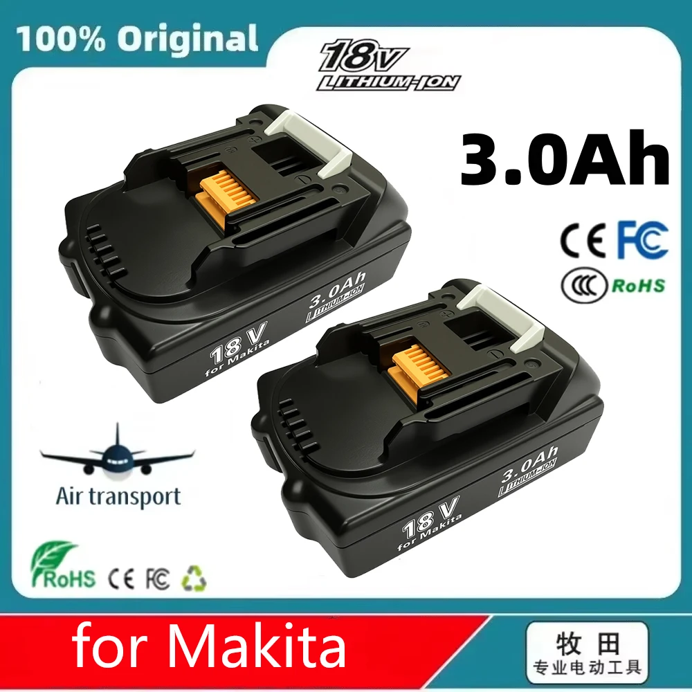 3000mAh Akku 100% für Makita BL1830 Akku 18V 3000mAh 3,0Ah Akku BL1830 BL1815 BL1860 BL1840 Werkzeug Wiederaufladbar