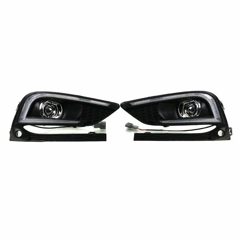 

DRL LED Daytime Running Light Fog Lamp For Chevrolet Cruze 2016-2018 With Turn Signal 12V Amber White Day Lights Car Accessories