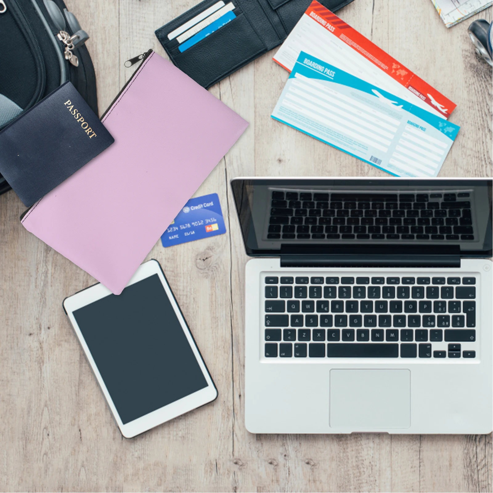 

2 Pcs Bill Bag Cash Storage Money with Zipper Pouch for Receipt Bags European and American Deposit