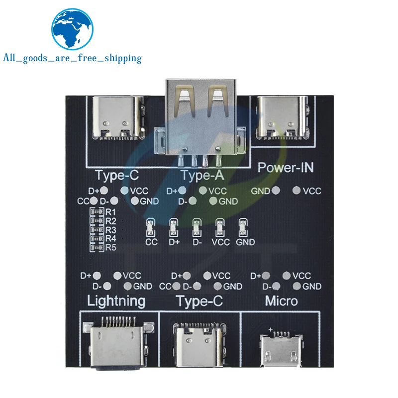 DT3 Data Cable Detection Board Type-C Micro USB C Cable Tester Short Circuit On Off Switching Diagnose Tool for iOS Android