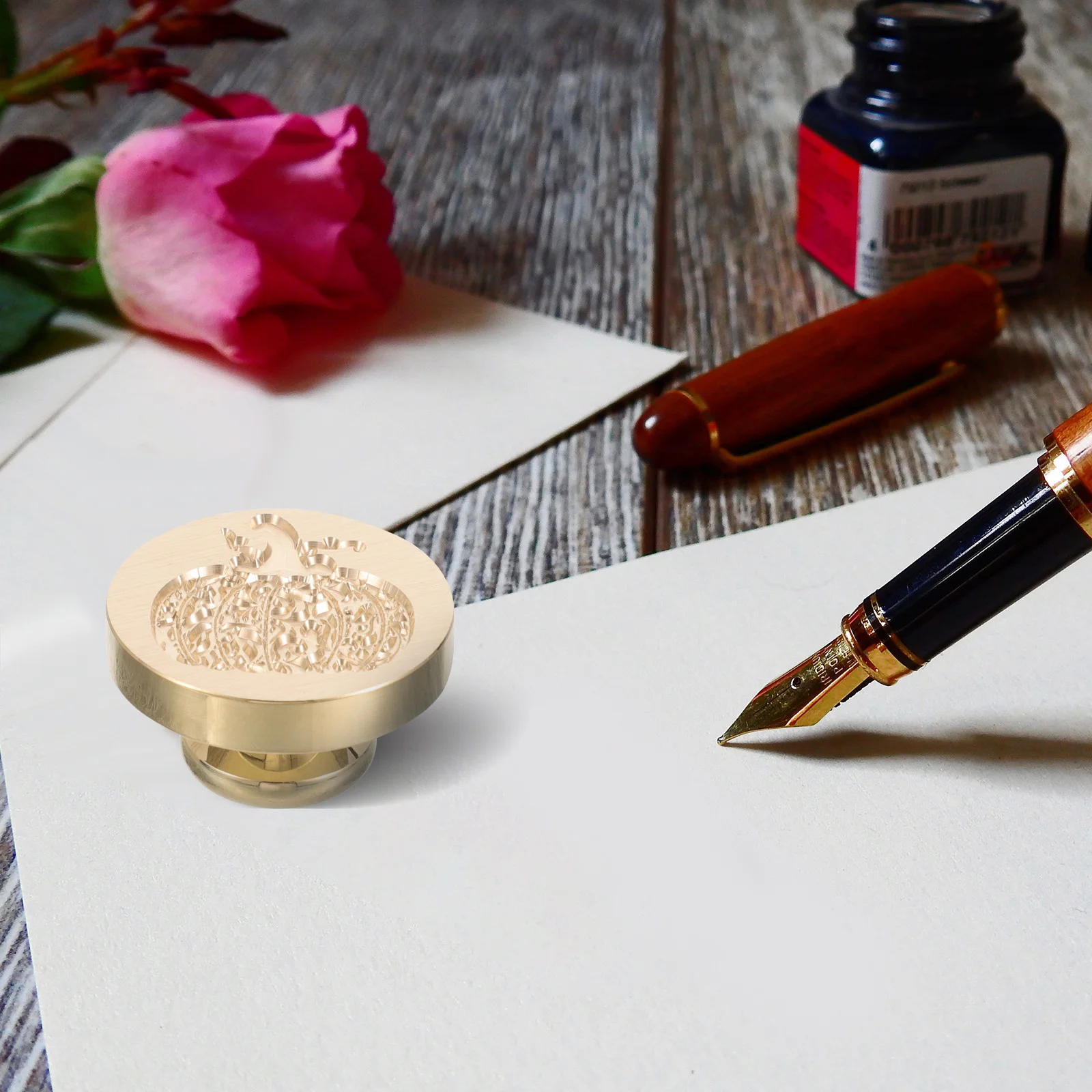 

Brass Halloween Pumpkin Wax Seal Stamp Retro Decorative Envelope Invitation Scrapbook Sealing Stamp Brass Wax Seal