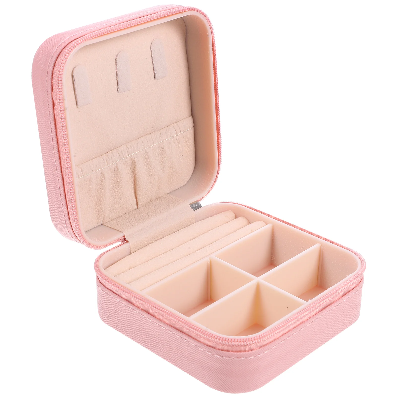 

Компактный органайзер-коробка, портативный дорожный футляр для хранения ювелирных изделий, легкий держатель для сережек, ожерелья, браслета, прочный тканый узор