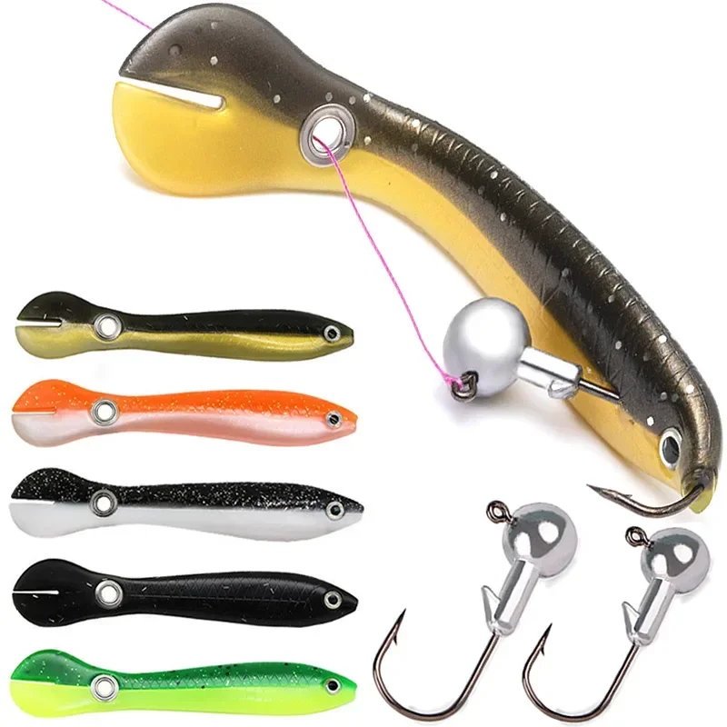 

Suit 7CM2.5g10CM6g Bouncing Fishing Lure Bionic Loach Bait Simulation Tail WobblersLures 10 Colors Artificial Silicone Soft Bait