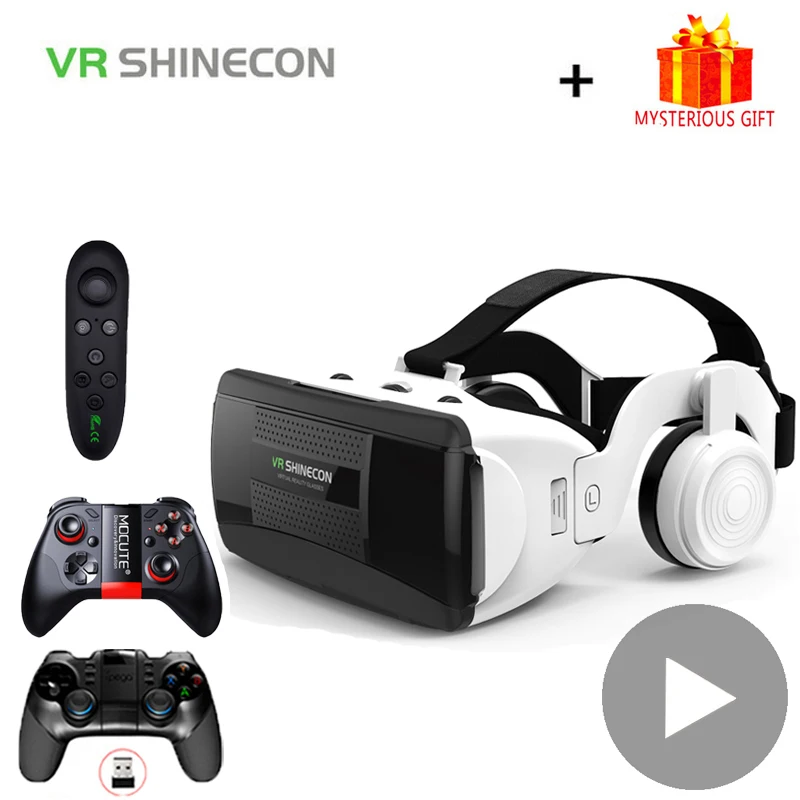 

Shinecon шлем 3D VR очки виртуальной реальности Гарнитура для iPhone Android смартфон очки Viar бинокль Wirth