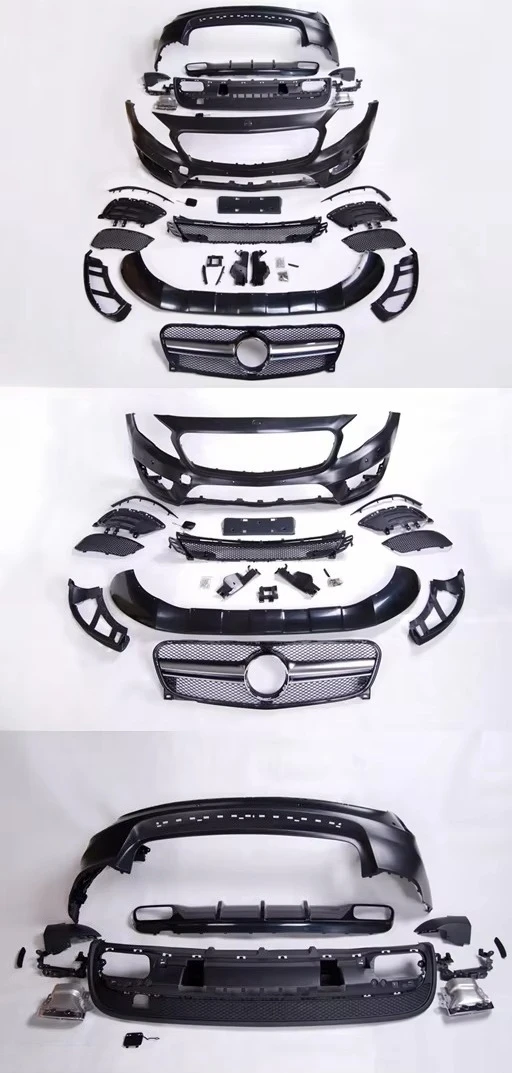 High Quality GLA Class X156 to GLA45 a Style Body Kit with Bumpers Front Lip Rear Diffuser Exhaust Tips GLA X156 Car Kits