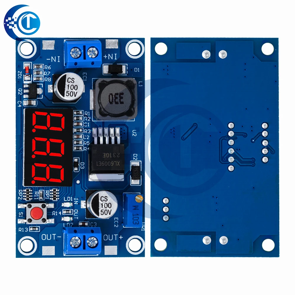 DC-DC XL6009 Digital Boost Step Up Power Supply Module Adjustable 4.5-32V to 5-52V Step-up Voltage Regulator With LED Voltmeter