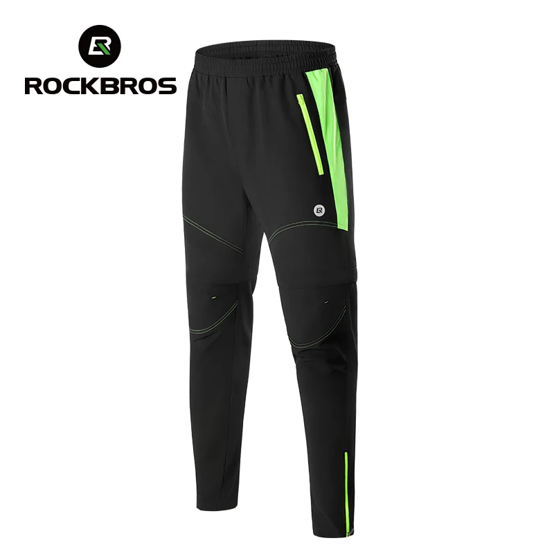 ROCKBROS 3-in-1 gepolsterte Herren-Radhose, 3/4-Hose in voller Länge – zweilagig, abnehmbar, für Rennrad, Mountainbike, Freizeit, Sport