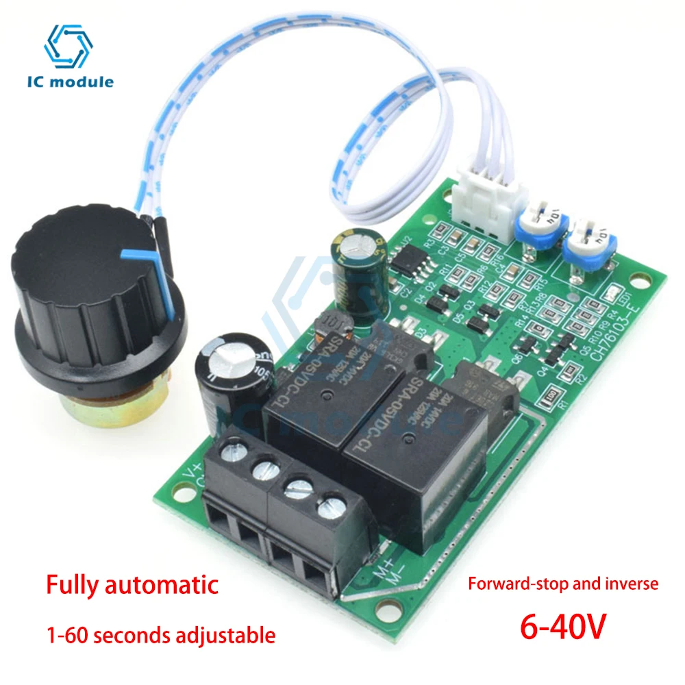 DC6-40V 5A Motor Forward Reverse Controller Timing Delay Time Cycles Relay Motor Controller Board