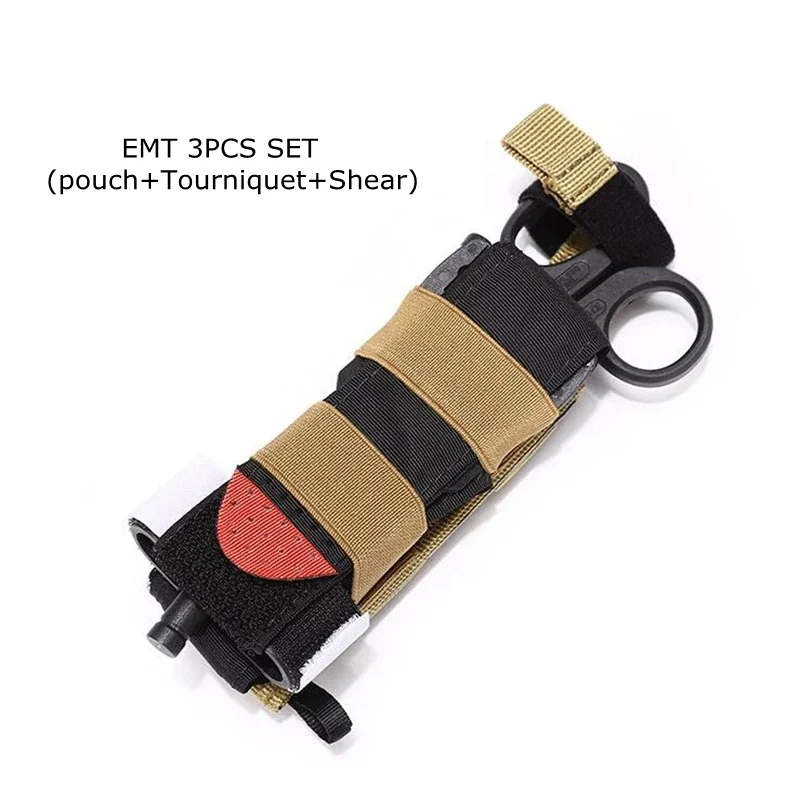 Tactical Medical Shears Pouch, Molle Medical Shears Pouch EMT Scissors Bag Fit for Tourniquet EMT Shears Folding Knife