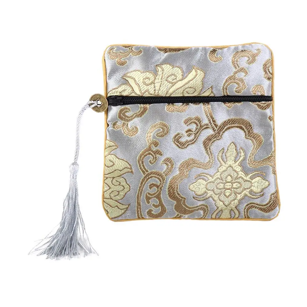 

Flower Pattern Dragon Boat Festival Bag Brocade Pouch Chinese Style Coin Purse Silk Jewelry Organizer Jewelry Storage Bag