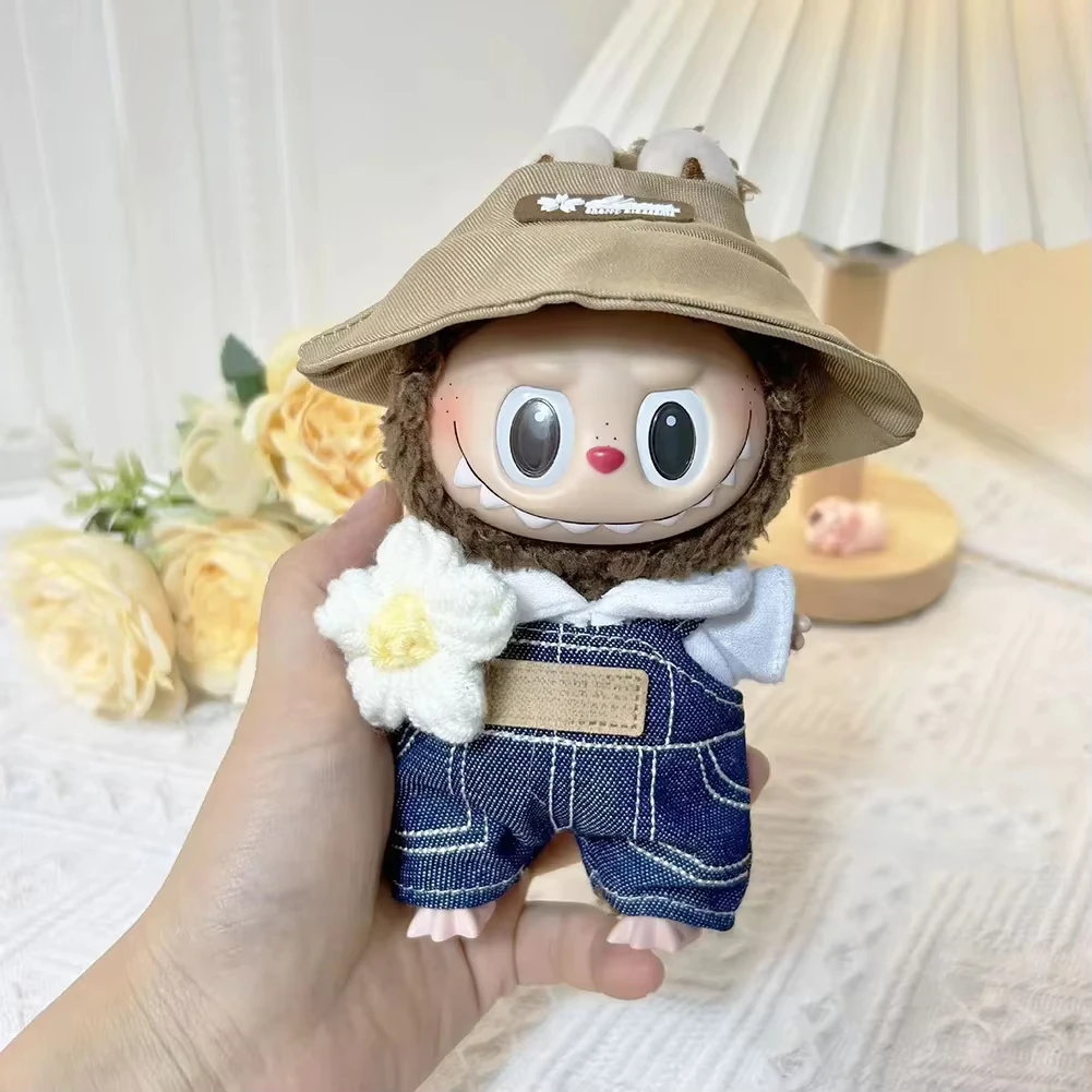 

Complete Back Pants Hat Shoes Set for 17cm Labubu Dolls Perfect for Matching Outfits[Clothes Only]