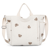 Women Baby Diaper Crossbody Bag Large Capacity Cartoon Baby Nappy Bag Adjustable Strap Cartoon Nursing Bag Ladies Travel Handbag
