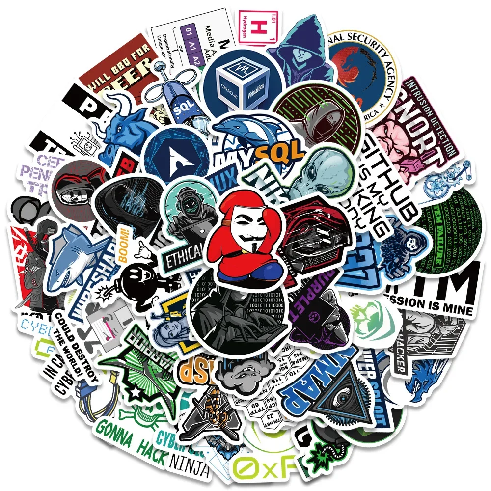 50PCS Hacker Programming Network Cool Stickers for Luggage Skateboard Laptop Motorcycle Toys Helmet Car Sticker view 2