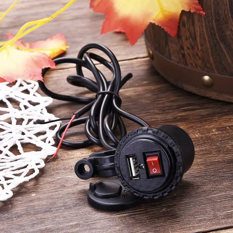 

Новинка, водонепроницаемое Зарядное устройство USB на руль мотоцикла, 12 В, 5 В-1,5 А, адаптер питания для телефона, аксессуары для мобильного велосипеда