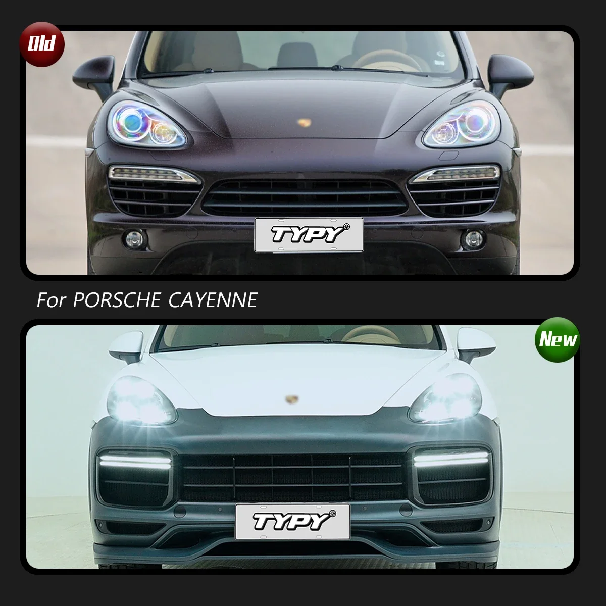 

Автомобильные аксессуары TYPY для Porsche Cayenne, обвесы 2011-2014 958.1, обновление 9Y0 Turbo, передний и задний бампер, фары, задние фонари