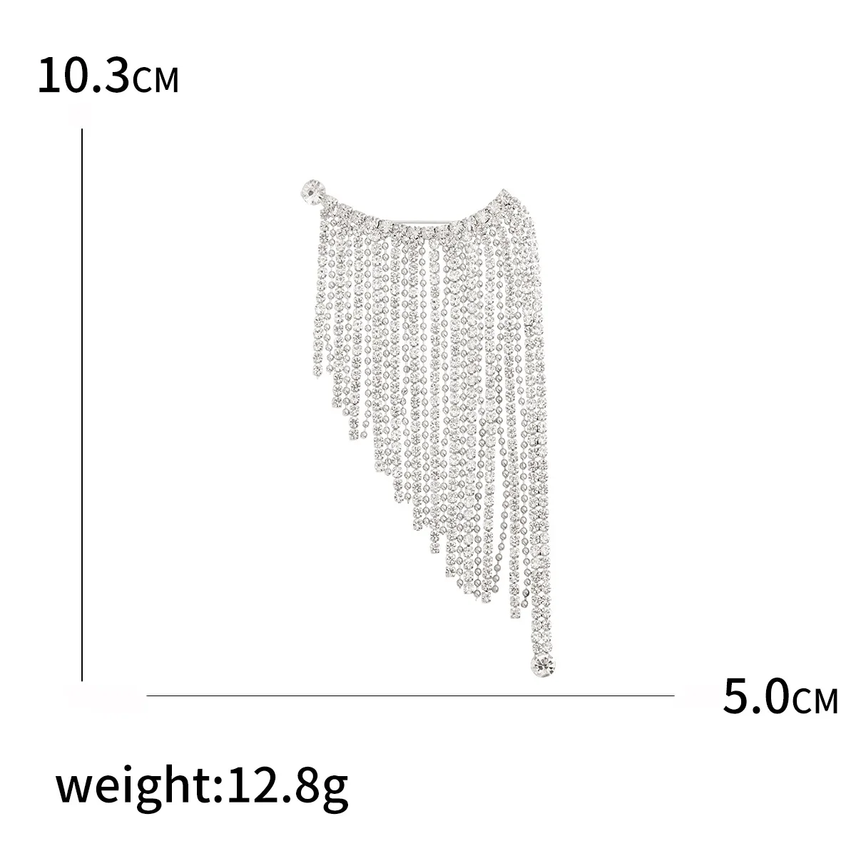 Dmari Women Brooch Sparkling Rhinestone Tassel Brooch Pin 2-Color Luxury Jewelry Accessories For Wedding Party Women Dress