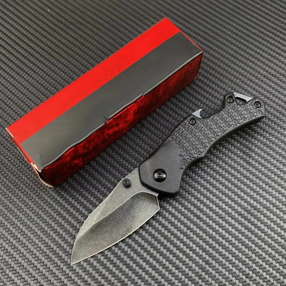 มีดสไตล์ใหม่กลางแจ้งมีดพับมืออาชีพ 8Cr13Mov ใบมีดไนลอนไฟเบอร์ด้ามจับมีดเอาชีวิตรอดมีดผลไม้มีดพกพา