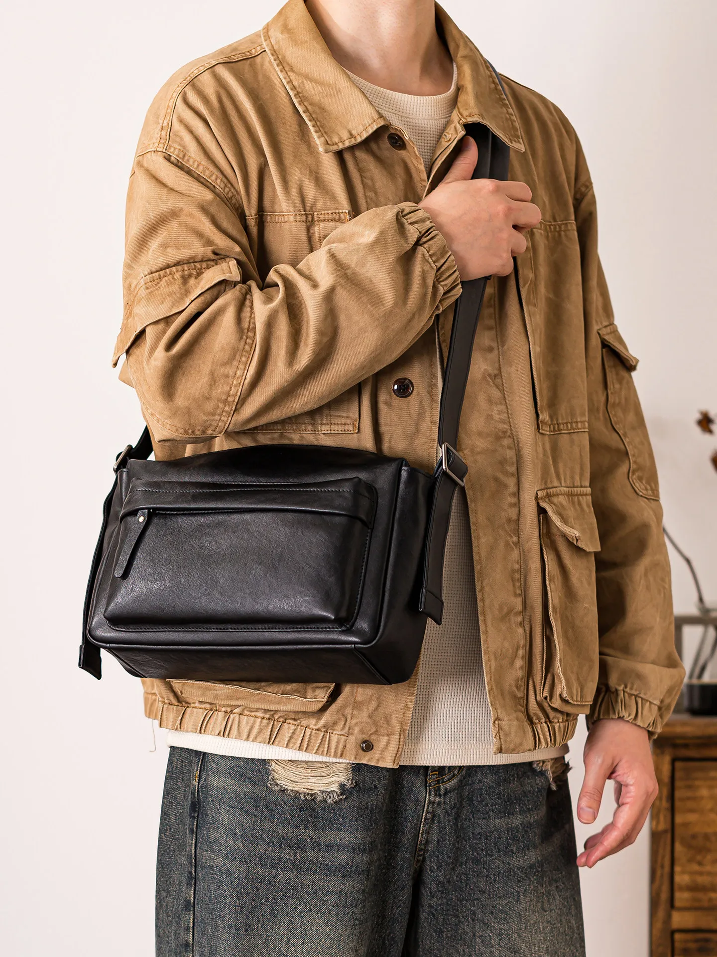 

Органайзеры PNDME, дизайнерская мужская сумка-мессенджер ручной работы из натуральной кожи, повседневная молодежная сумка через плечо из коровьей кожи для работы на открытом воздухе