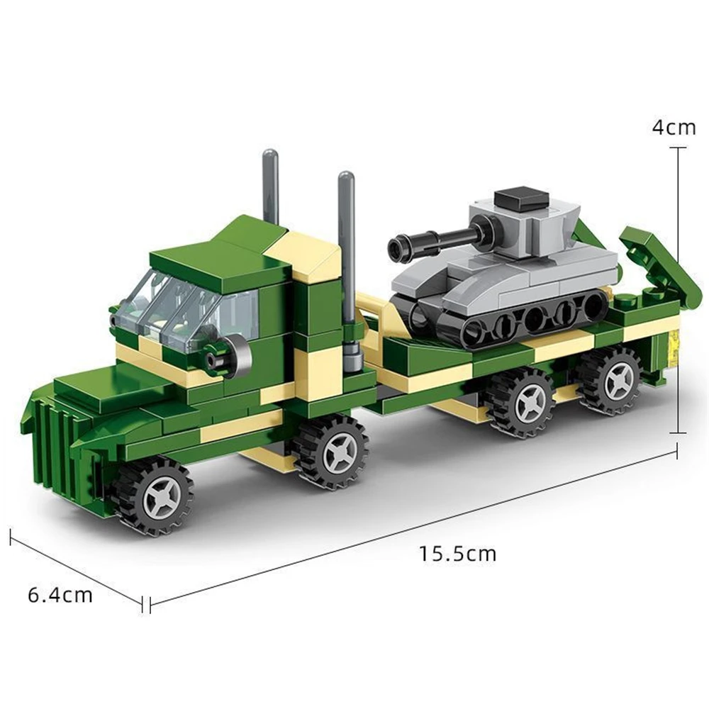 Wojna światowa 2 II wojna światowa armia żołnierze pojazd opancerzony wyrzutnia rakiet Model klocki klocki montaż zabawek dla dzieci