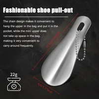 Mini chausse-pied Portable tricolore en métal, 10cm, Durable, en acier inoxydable, porte-clés à la mode, accessoires, aide à chaussures 3