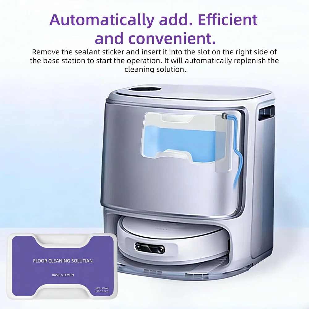 For Narwal Freo Z Ultra/ Freo Z10/ Freo Z10 Ultra Accessories Parts 580ML Lemon Scent Detergents Cleaning Solution Replacement