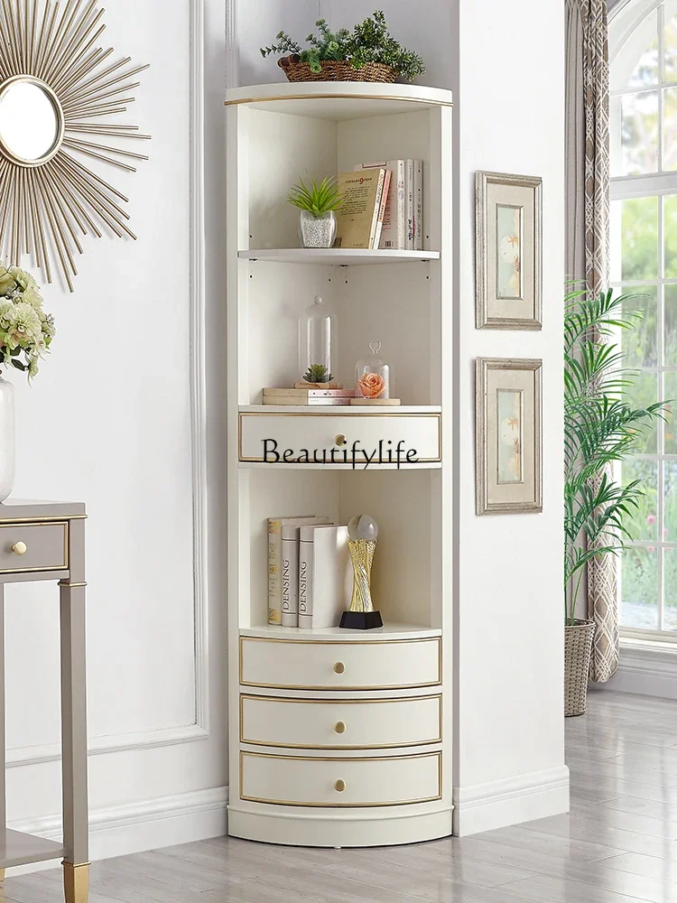 

Corner Cabinet Premium Grey Simple Vertical Bedroom Storage Cabinet Solid Wood