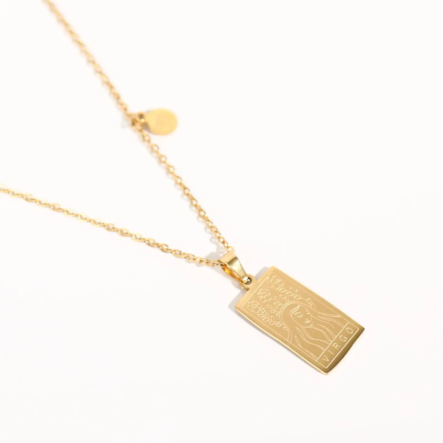 Vintage 12 Constellations Tarot Stainless Steel Necklace