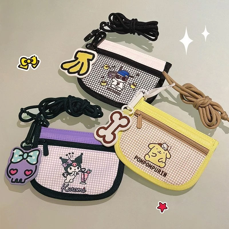 Sanrio New Hello Kitty Kuromi My Melody Cinnamoroll Card Holder Fashion Trend Coin Purse Mini Headphone Bag Sense of Luxury Cute - view 5