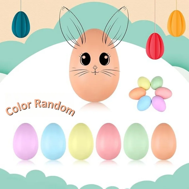 5pcs Fillable Easter Eggs Color Plastic Open Eggshell Candy Packing Box Easter Party Home Decoration Hunt Game Favor Kids Gift