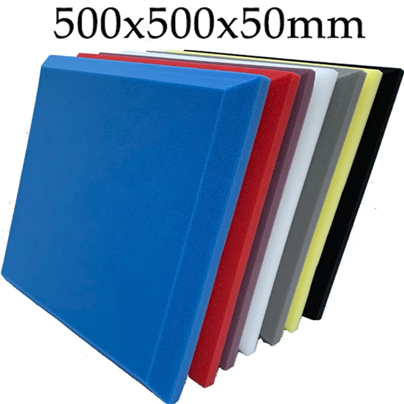 500x500x50mm DIY Studio Acoustic Foam Soundproof Foam Sound Absorption Treatment Panel Sound Wedge Protective Sponge