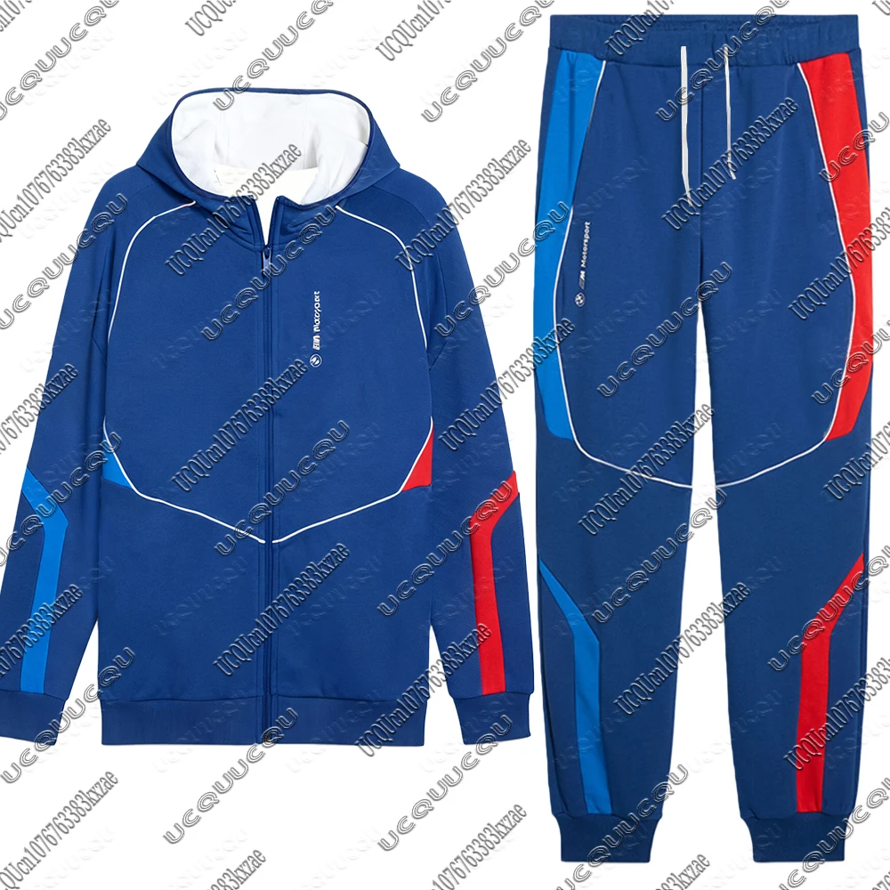 

BMW M Motorsport New Zipper Hoodies With Pants Autumn Winter BMW Motorcycle Zip Up Jacket Casual Trousers For Men Women BMW Coat